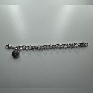 Tiffany & Co chain bracelet with Tiffany Las Vegas lock charm